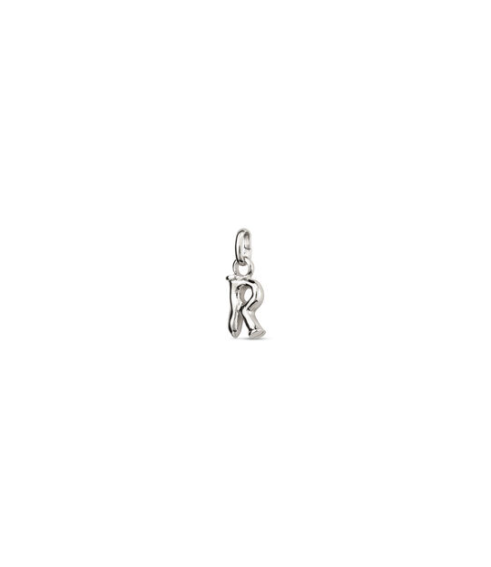 Small R initial charm, Silver, large